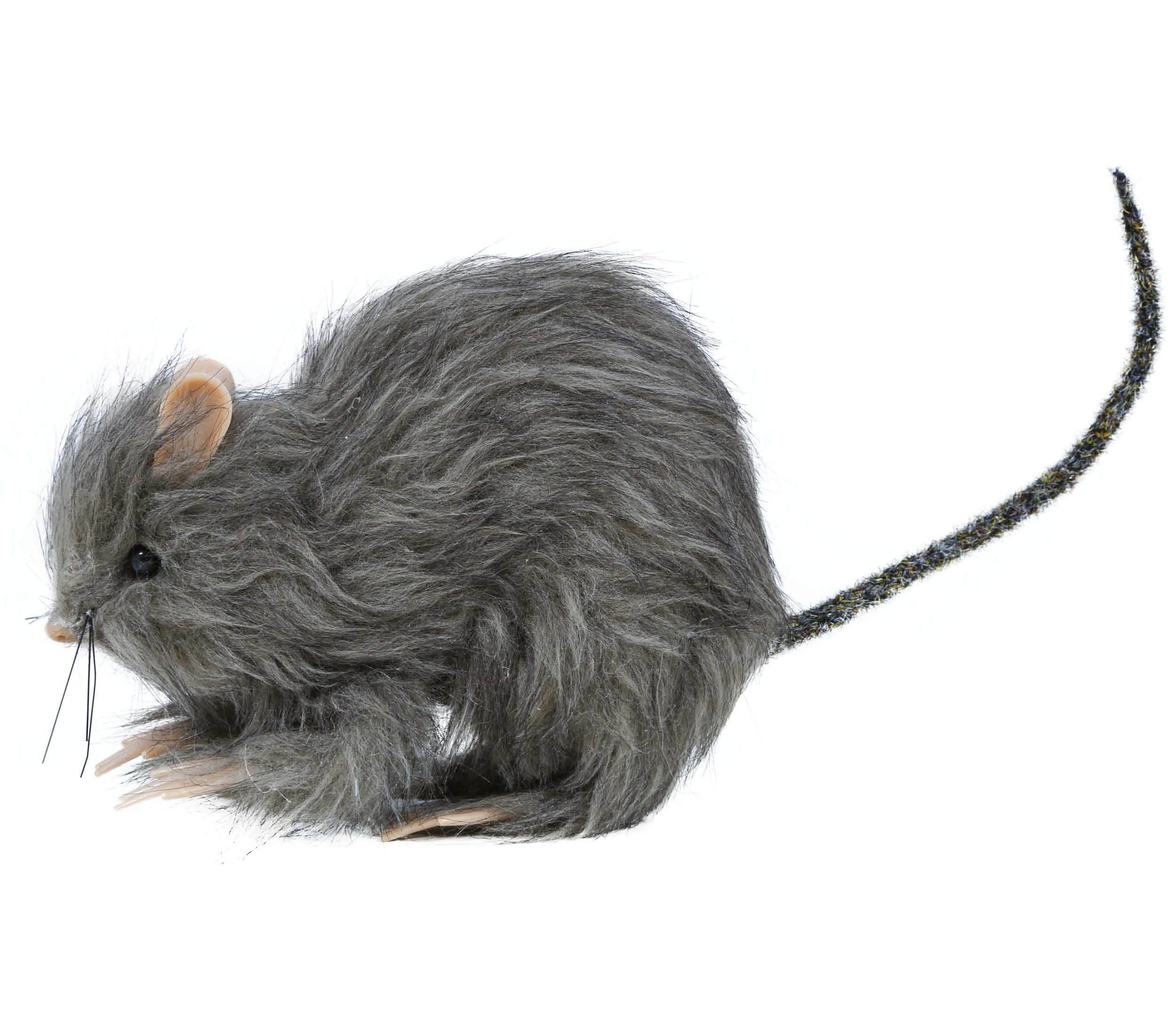 SMALL FURRY RAT 15 CMS.