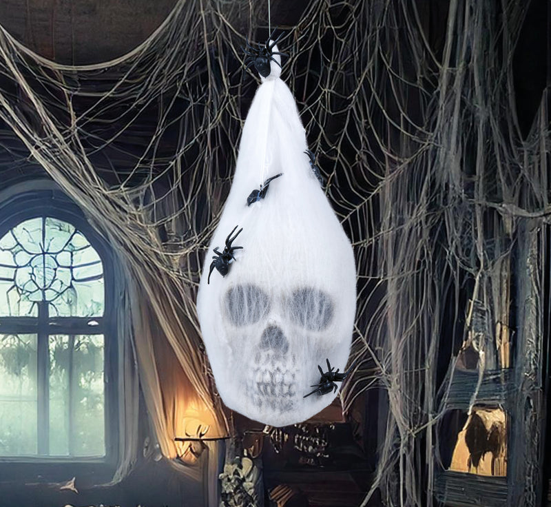 SPIDER WEB BAG WITH SKULL 25 CMS.