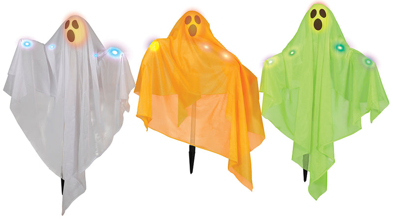 3 COLORFUL GHOSTS WITH SPIKE 90X70 CMS WITH LIGHT