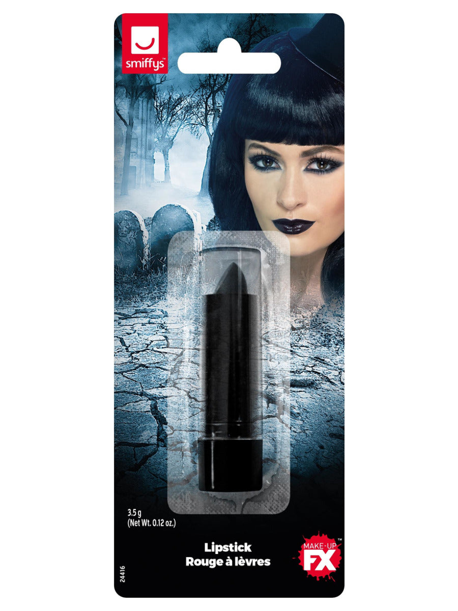 Smiffys Make-Up FX, Lipstick, Black - 3