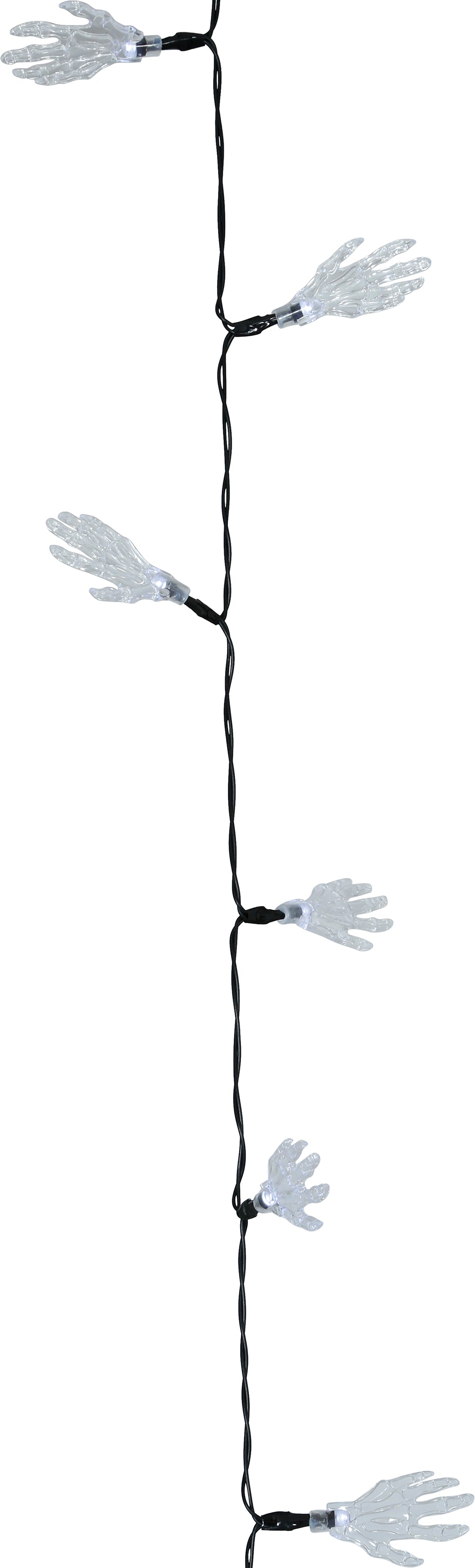 SKELETON HAND GARLAND 10 LEDS, 115 CMS., BATTERIES