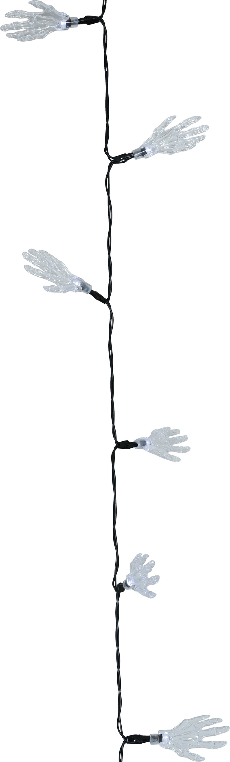 SKELETON HAND GARLAND 10 LEDS, 115 CMS., BATTERIES