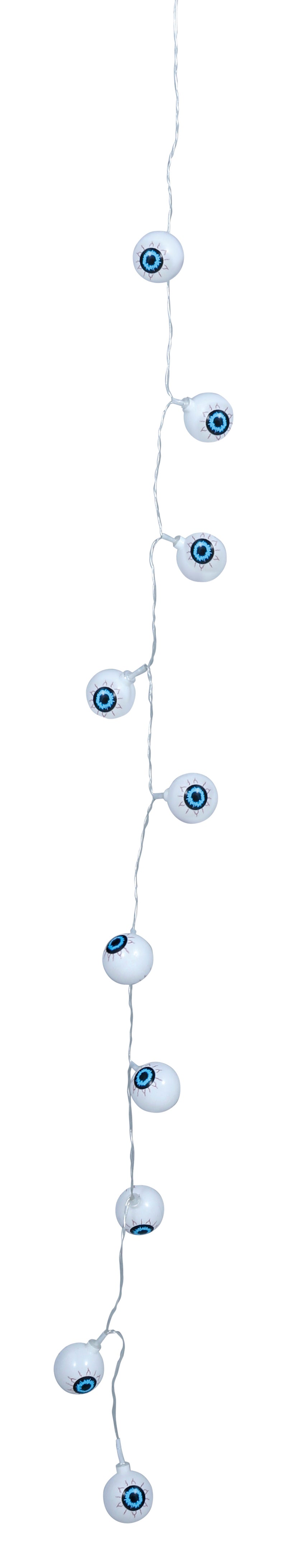 SKELETON EYES GARLAND 10 LEDS, 130 CMS.BATTERIES