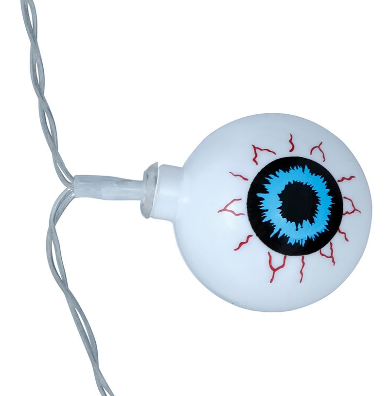 SKELETON EYES GARLAND 10 LEDS, 130 CMS.BATTERIES