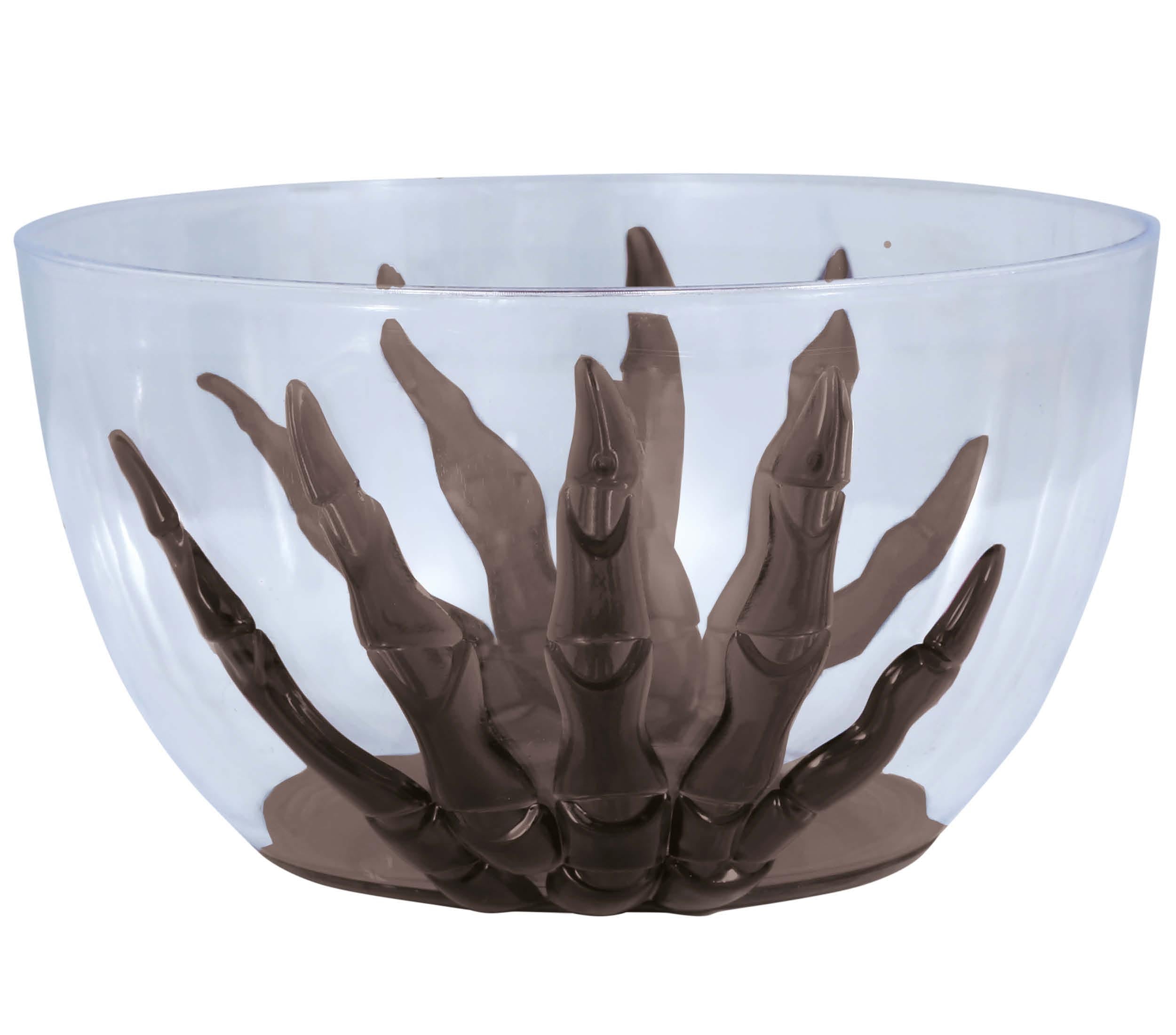 BOL TRANSP. MANO ESQUELETO NEGRA, 6.5X13.5 CMS.