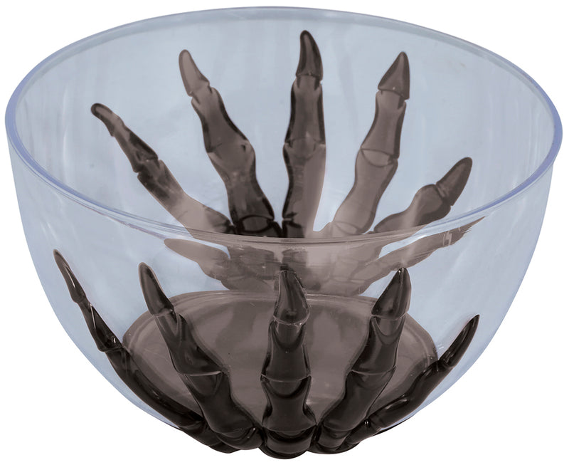 BOL TRANSP. MANO ESQUELETO NEGRA, 6.5X13.5 CMS.