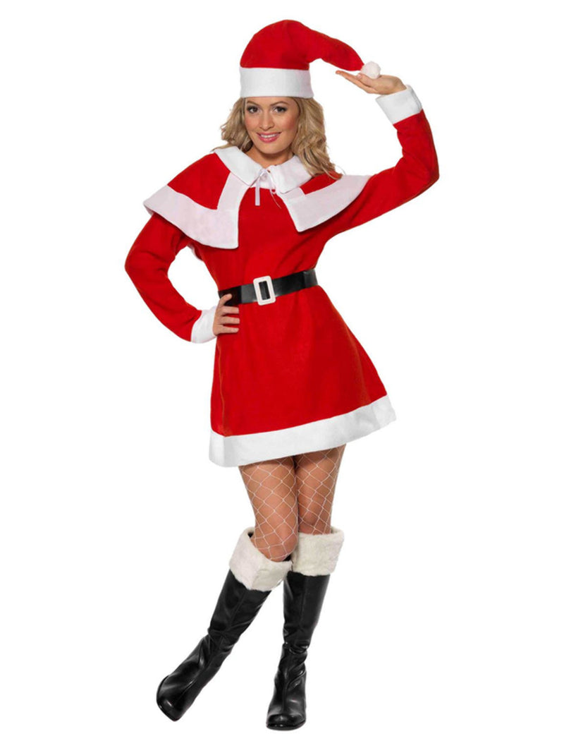 Miss Santa Fleece Costume, Red - 6