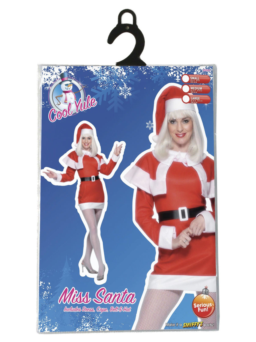 Miss Santa Fleece Costume, Red - 3