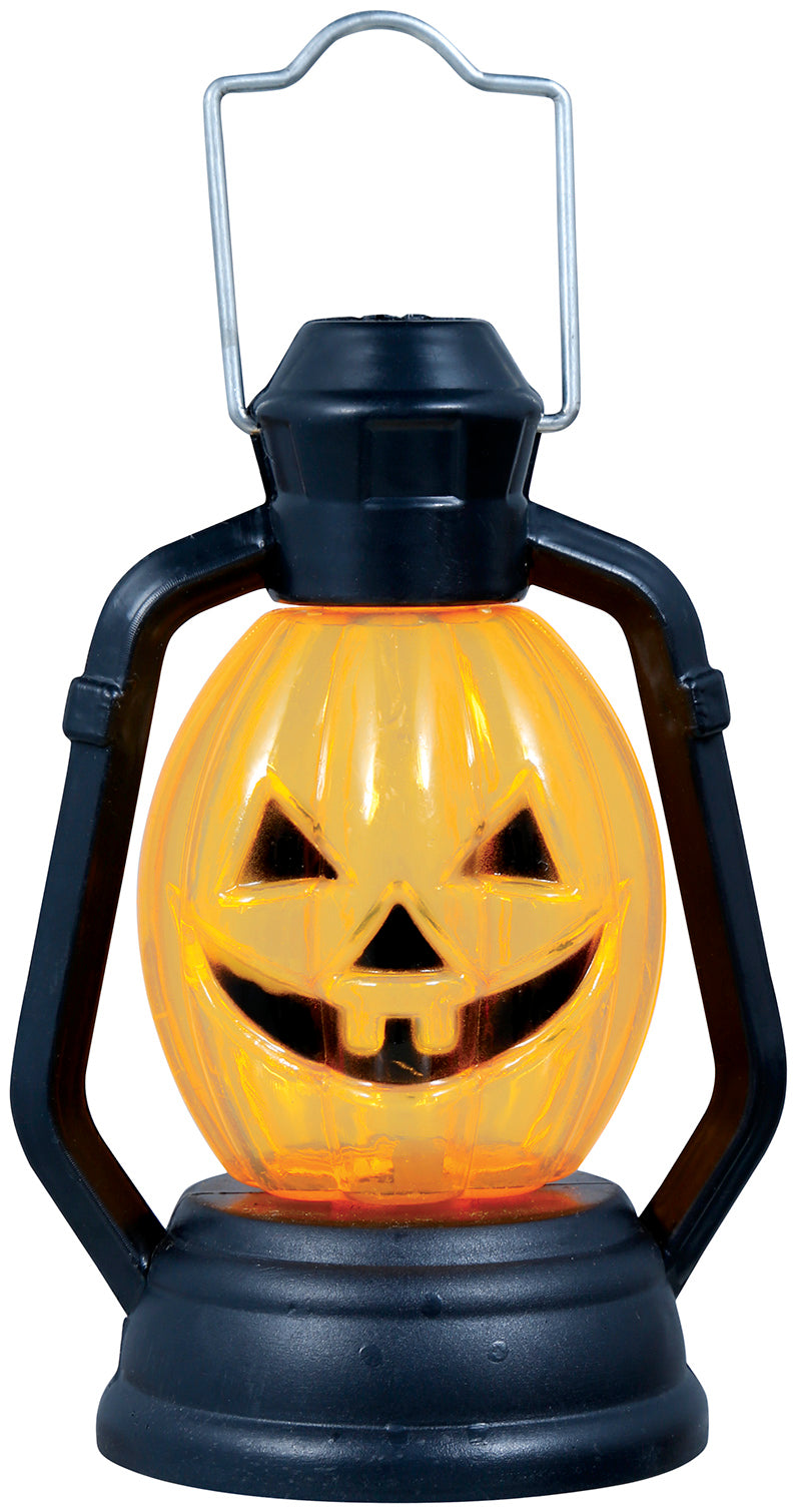 BOX OF 12 PUMPKIN LANTERN WITH LIGHT, 10 CMS.