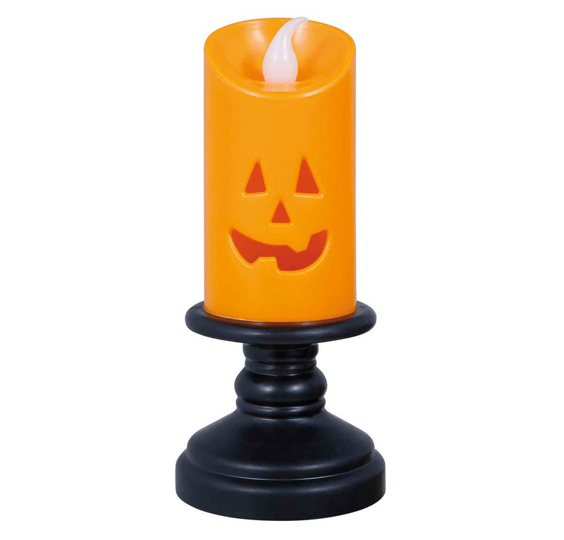 BOX OF 12 ORANGE CANDLE WITH LIGHT, 12.5 CMS.