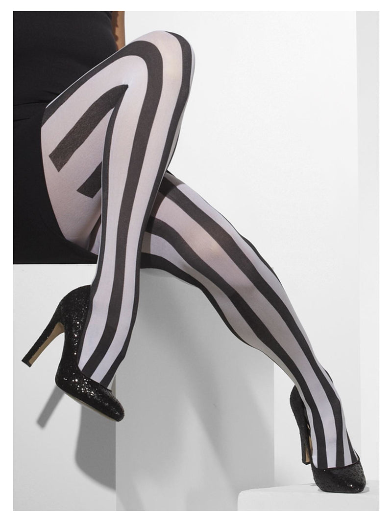 Opaque Tights, Black & White - 1