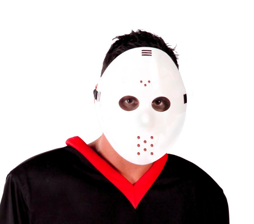 WHITE HOCKEY MASK PVC