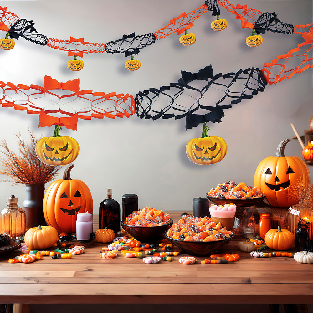 GARLAND WITH PUMPKINS, 14.5X200 CMS