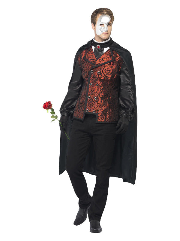Dark Opera Masquerade Costume, Black - 2
