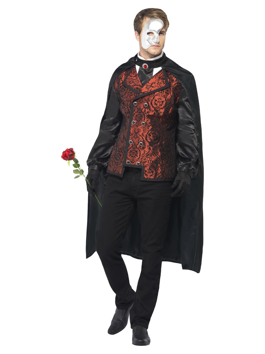 Dark Opera Masquerade Costume, Black - 1