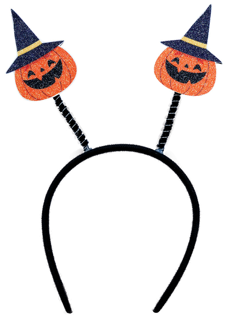 PUMPKIN HEADBAND WITH HAT, GLITTER