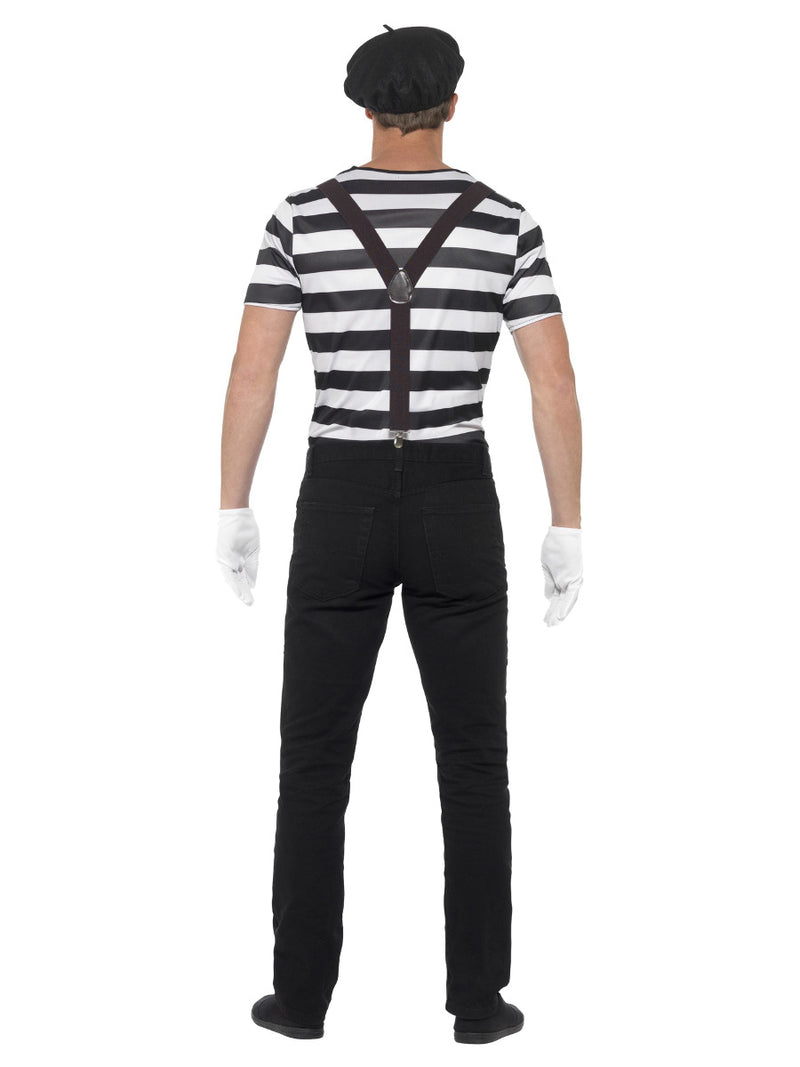Gentleman Mime Artist Costume, Black - 3