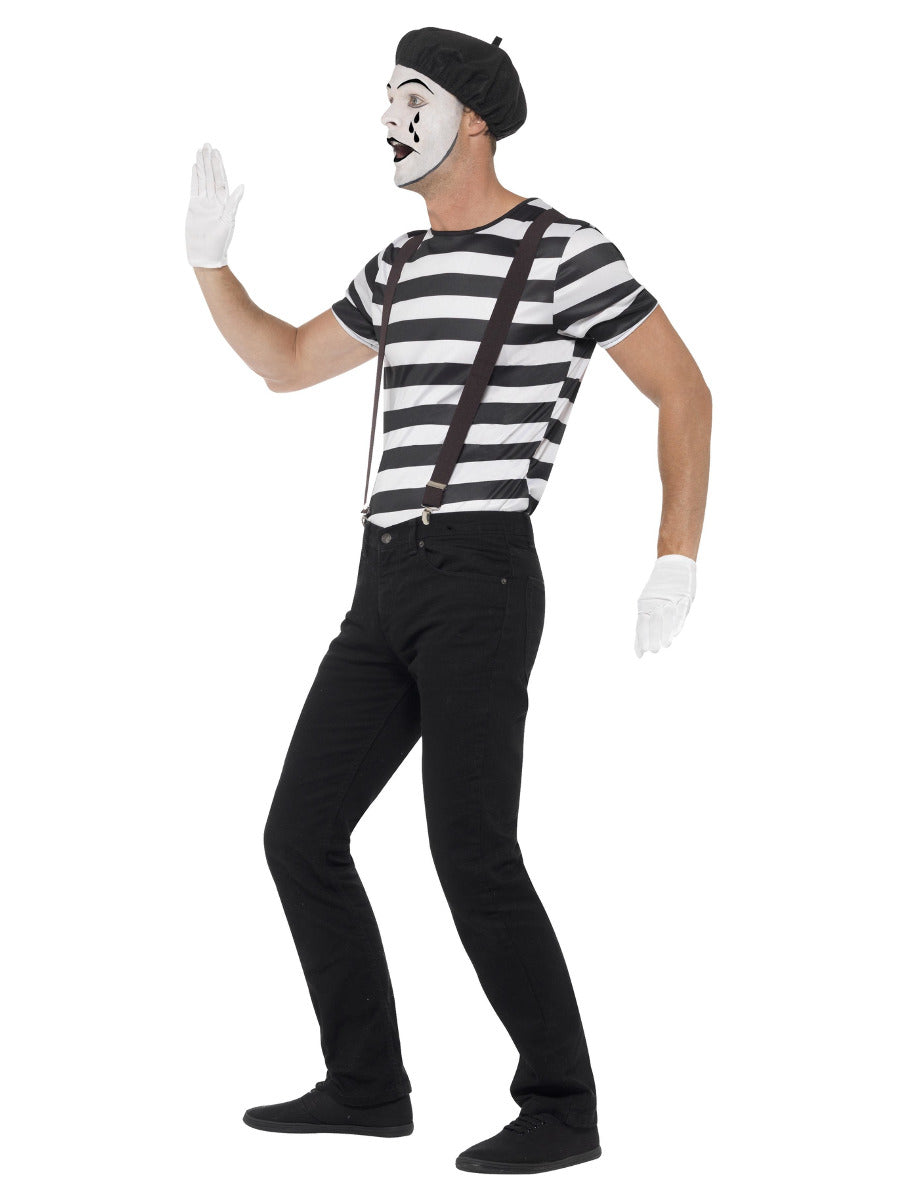 Gentleman Mime Artist Costume, Black - 4