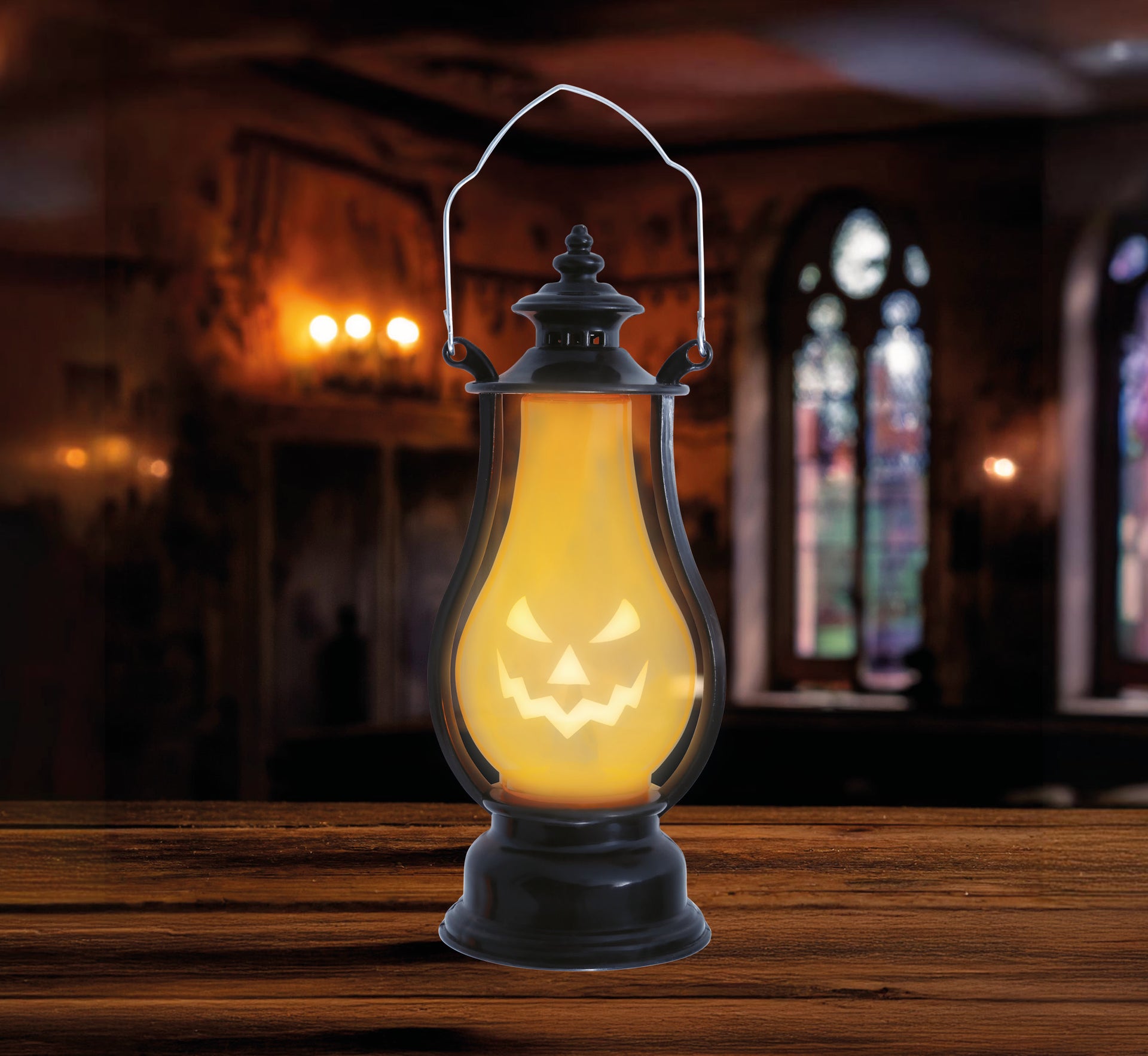 PUMPKIN LANTERN WITH LIGHT, 16 CMS.