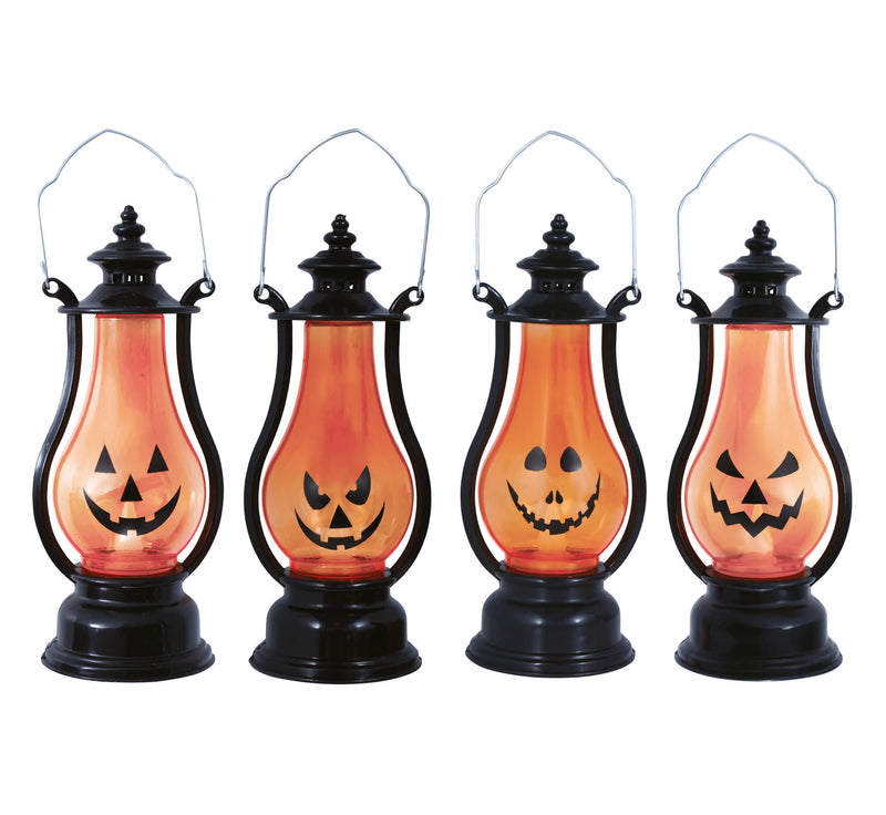 PUMPKIN LANTERN WITH LIGHT, 16 CMS.
