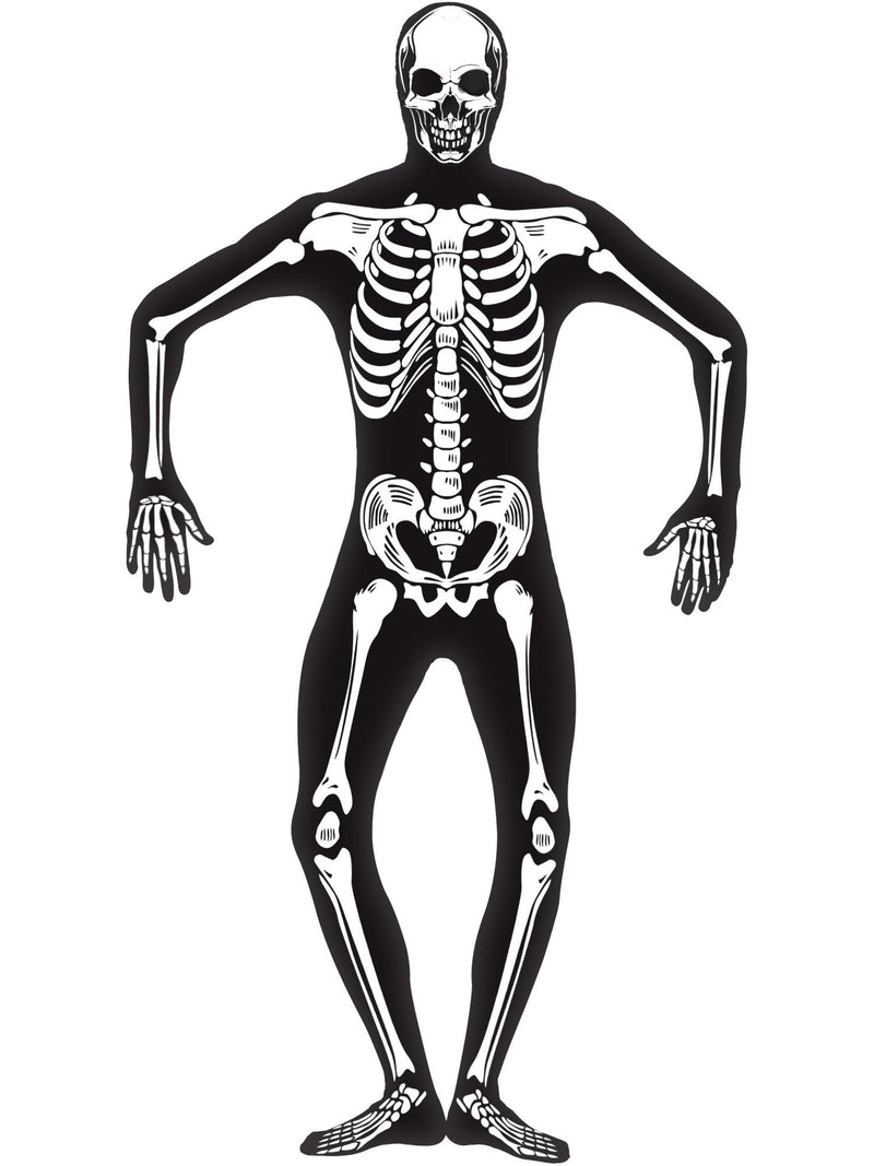Skeleton Second Skin Costume, Black 1