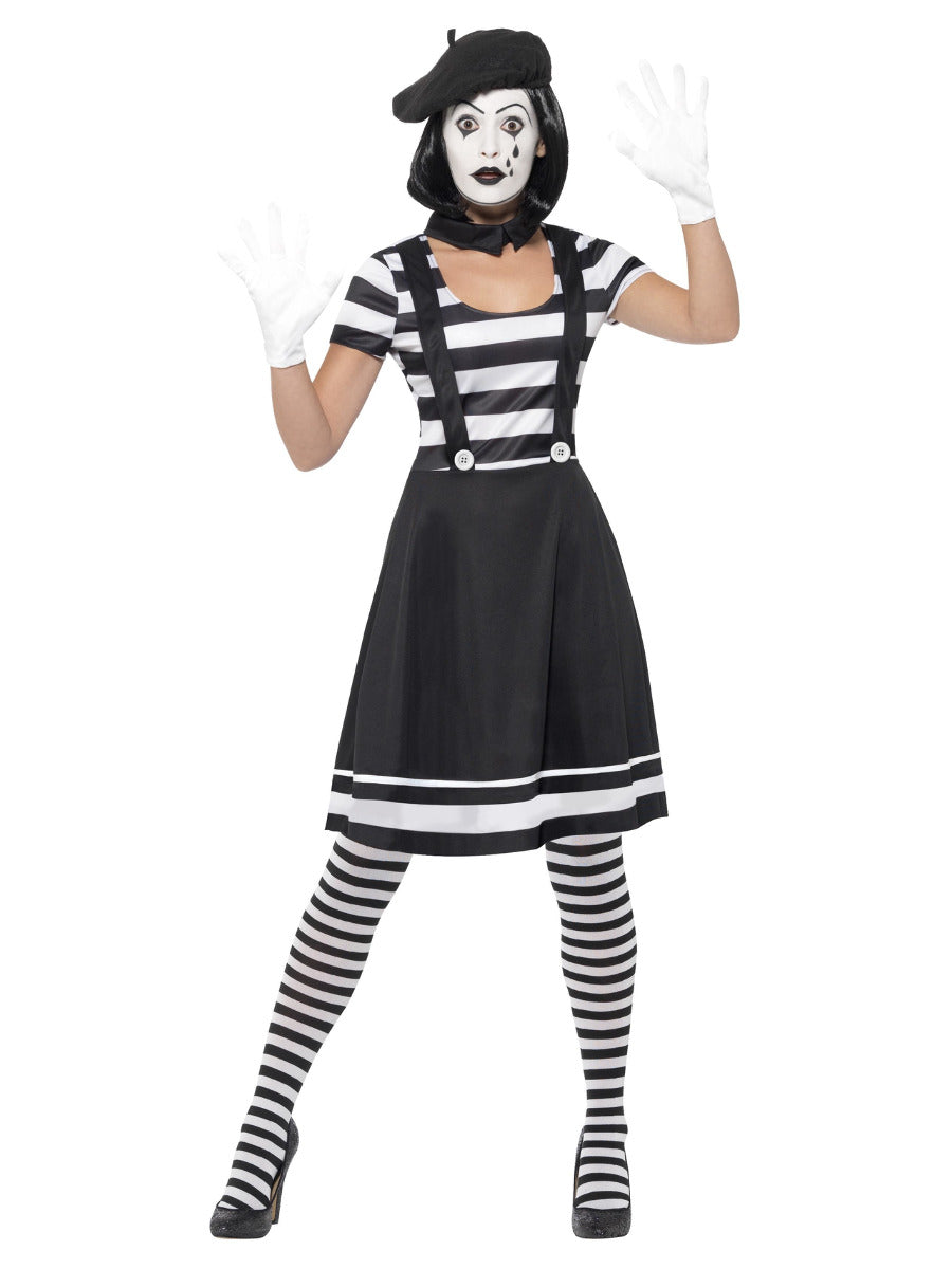 Lady Mime Artist Costume, Black - 1