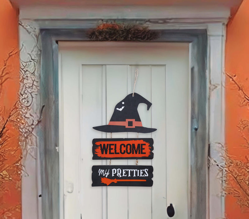 WITCH SIGN "WELCOME" 32X21 CMS.