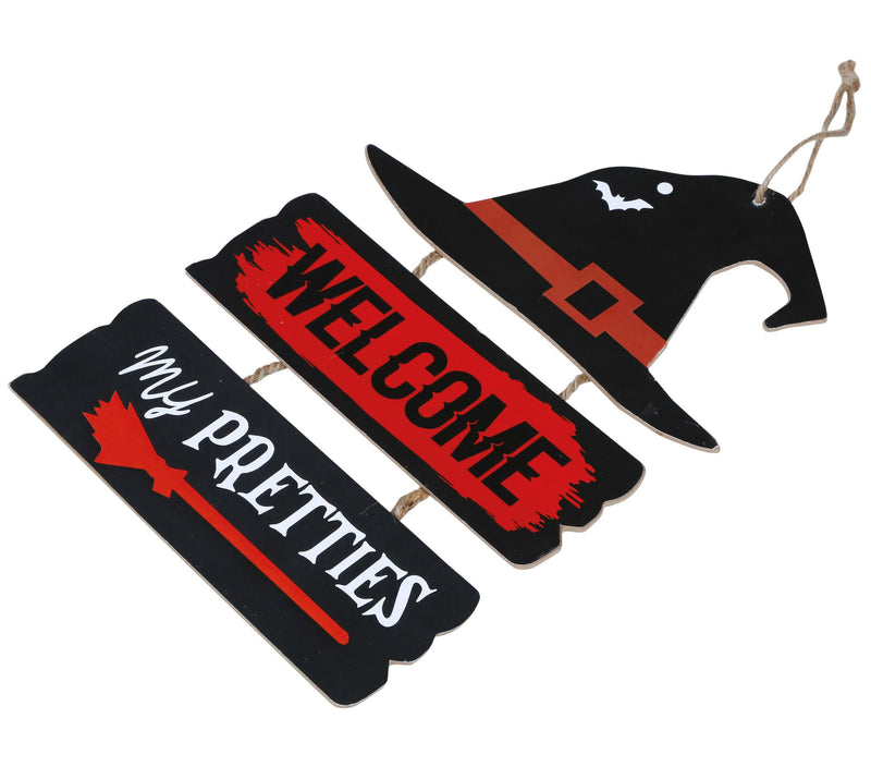 WITCH SIGN "WELCOME" 32X21 CMS.