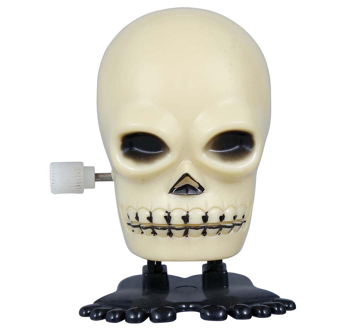 BOX 12 WIND-UP WALKING SKULL, 5 CM