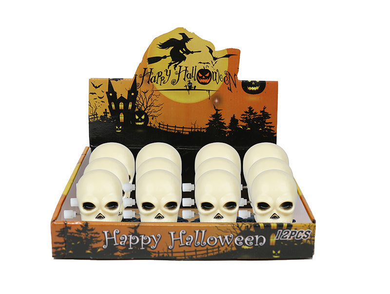 BOX 12 WIND-UP WALKING SKULL, 5 CM