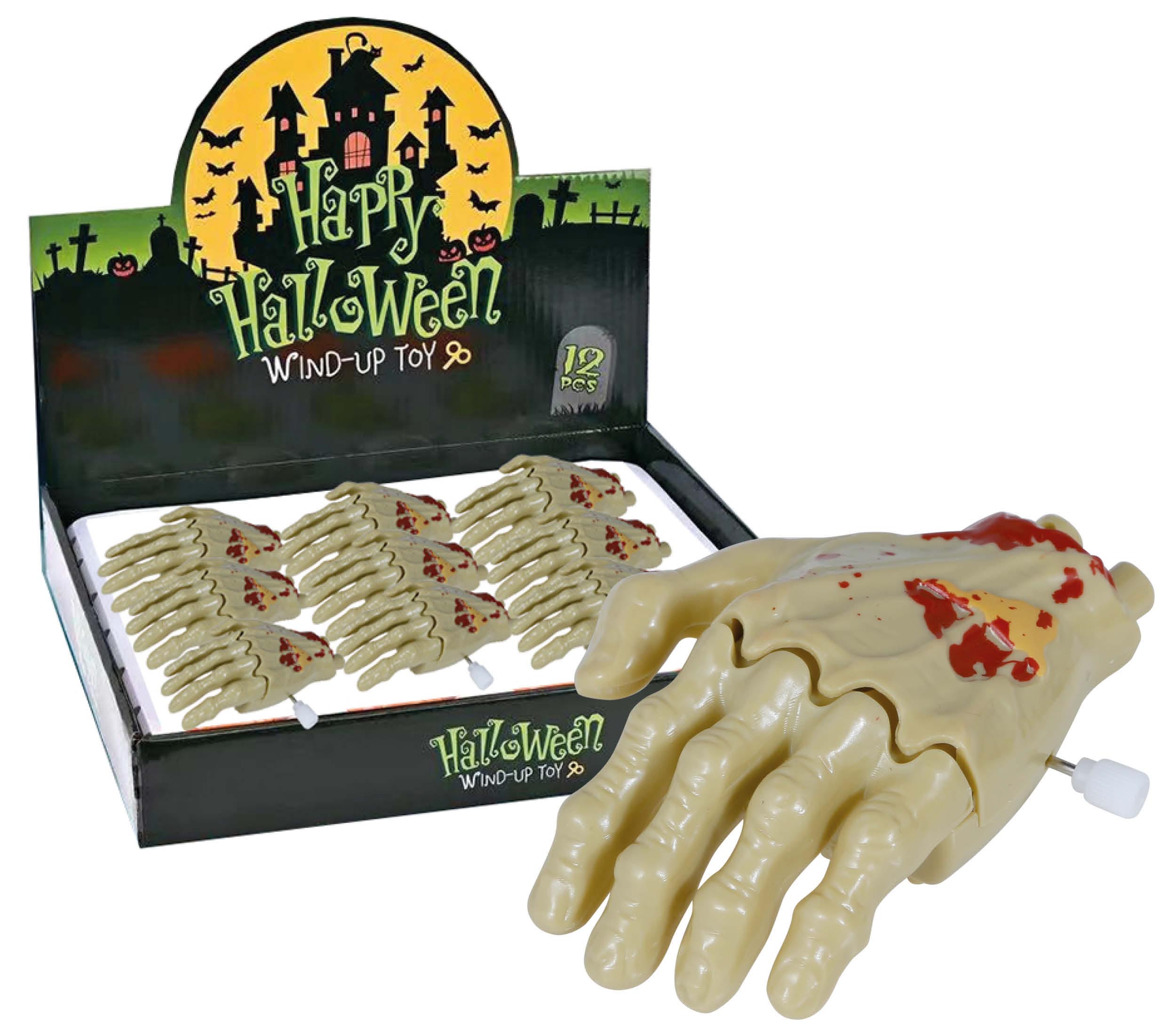 BOX 12 WIND-UP WALKING HANDS 9 CM