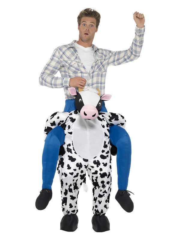 Piggyback Cow Costume, Black - 2