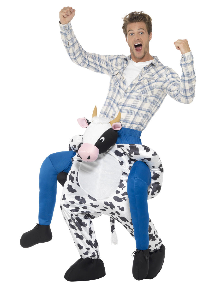 Piggyback Cow Costume, Black - 5