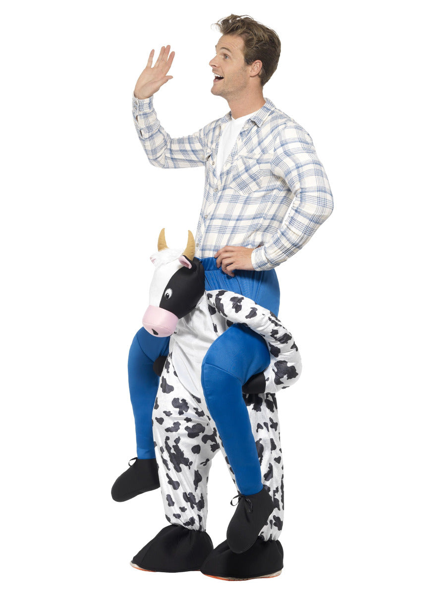 Piggyback Cow Costume, Black - 4