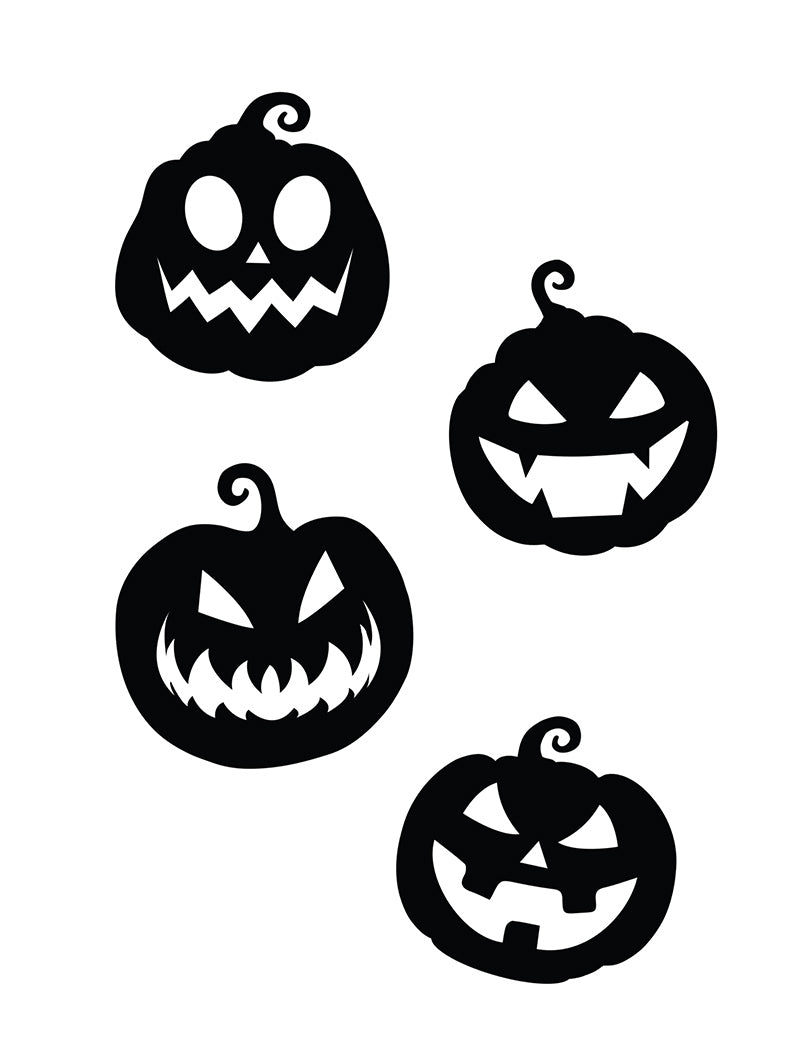 SILHOUETTES 4 BLACK PUMPKINS, PAPER