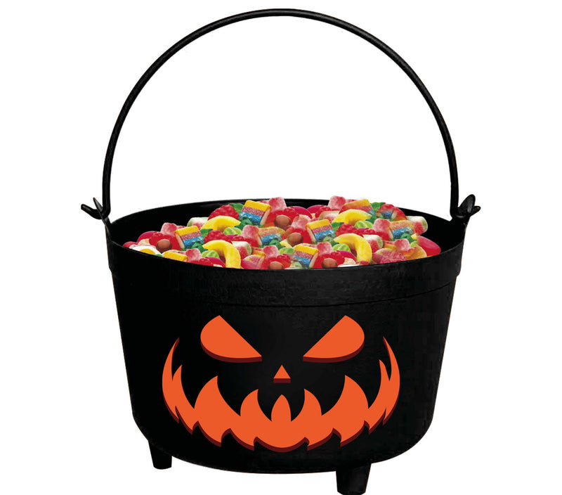 PUMPKIN CAULDRON, 24X23X15 CMS.