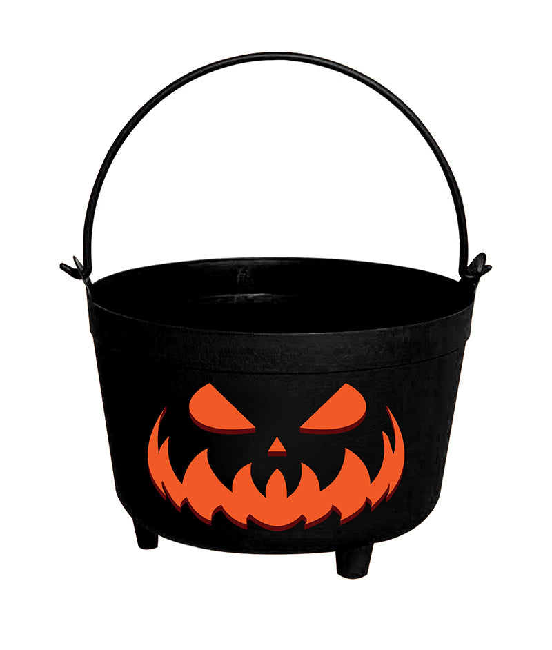 PUMPKIN CAULDRON, 24X23X15 CMS.
