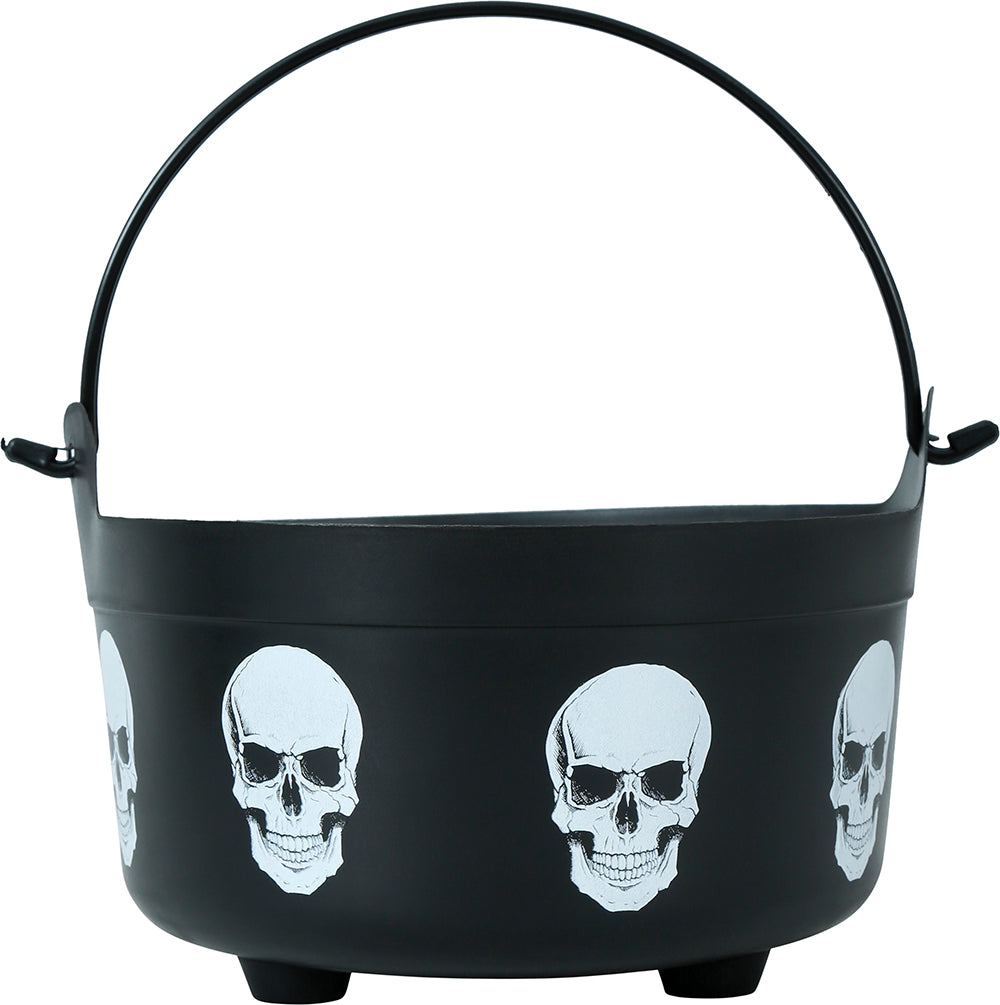SKULLS CAULDRON, 24X23X15 CMS.