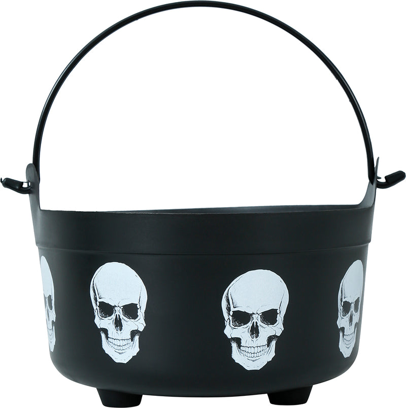 SKULLS CAULDRON, 24X23X15 CMS.