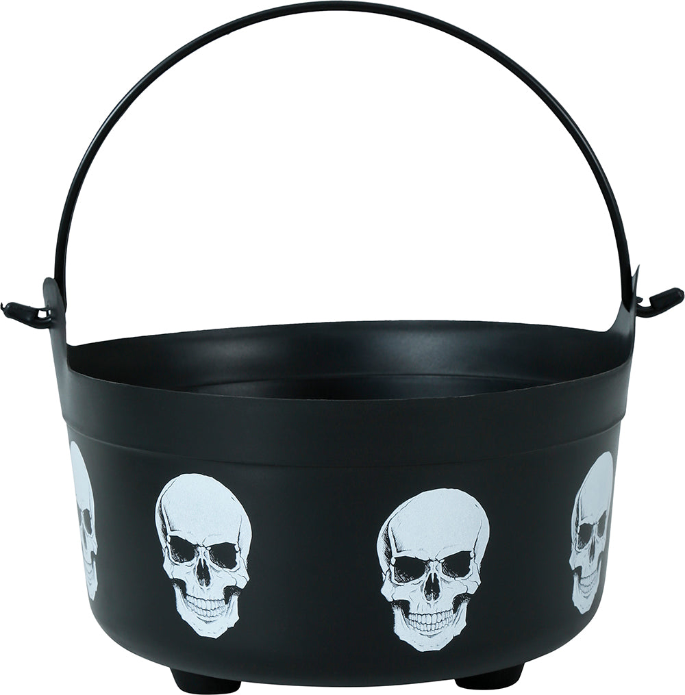 SKULLS CAULDRON, 24X23X15 CMS.