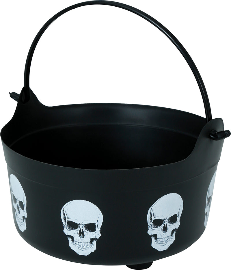 SKULLS CAULDRON, 24X23X15 CMS.