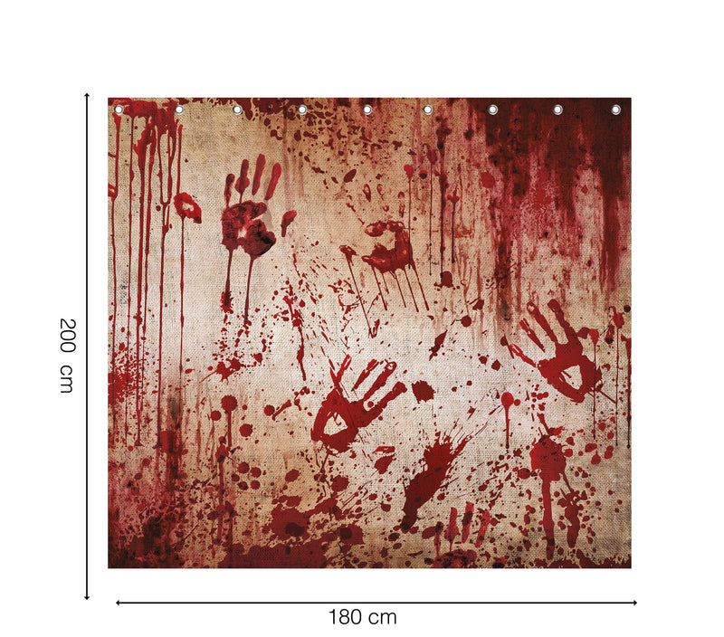 BLOODY SHOWER CURTAIN, 200X180 CMS