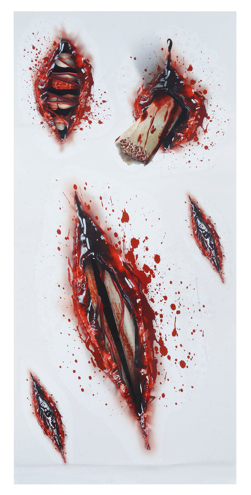 OPEN WOUND ADHESIVE TATTOOS, 30X14 CMS