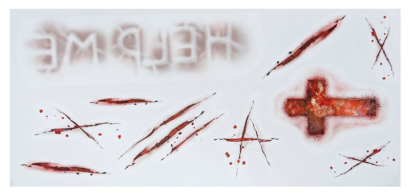 TATTOO STICKERS WOUNDS POSSESSED, 30X14 CMS