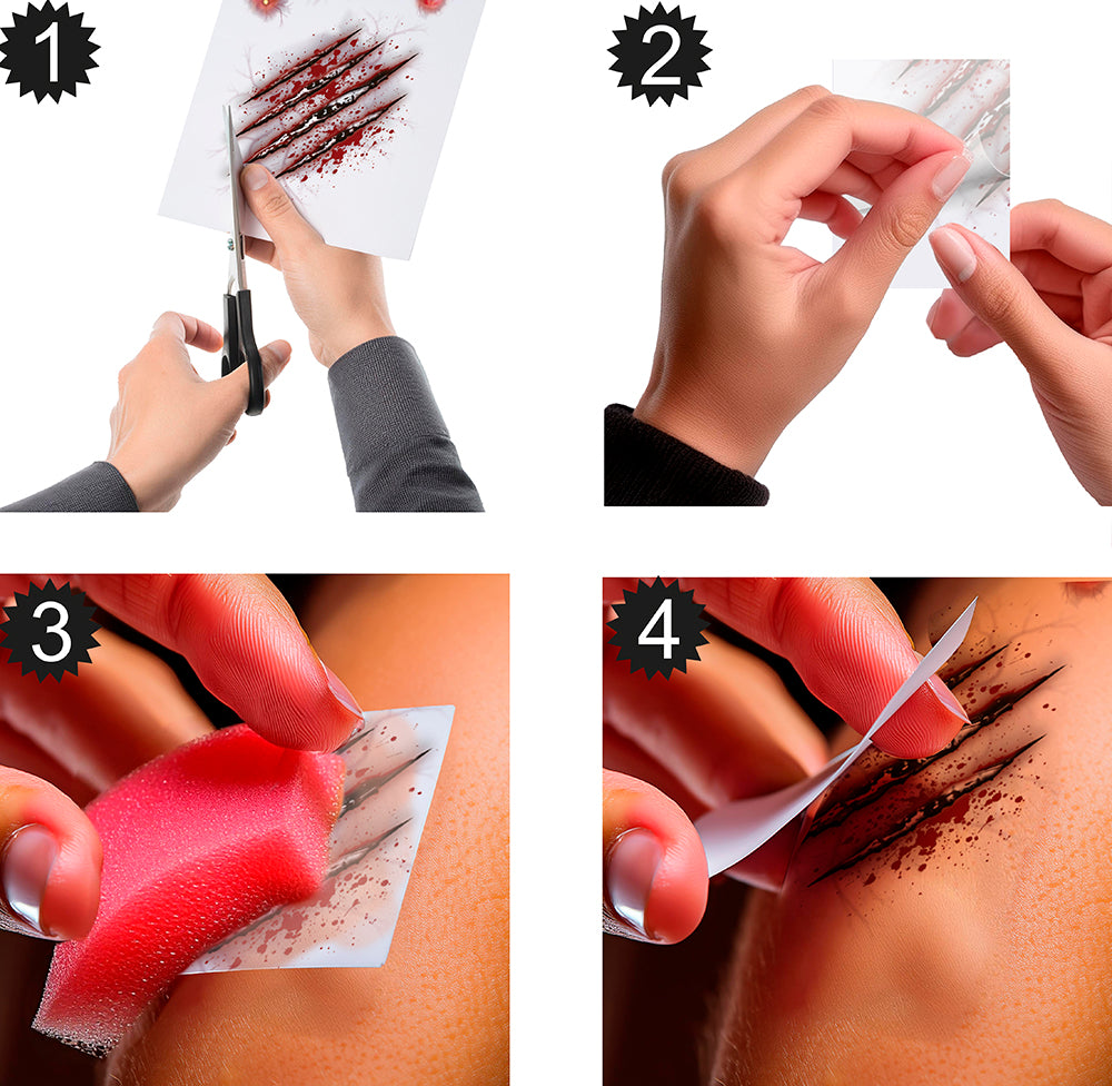 TATTOO ADHESIVES BITE WOUNDS, 30X14 CMS