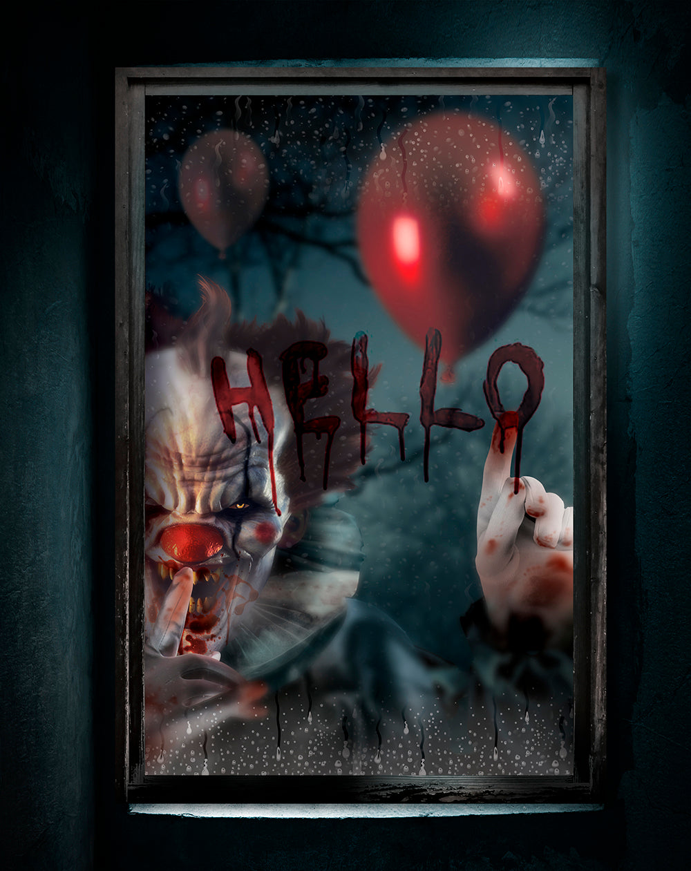 SCARY WINDOW DECORATION, 80X120 CM