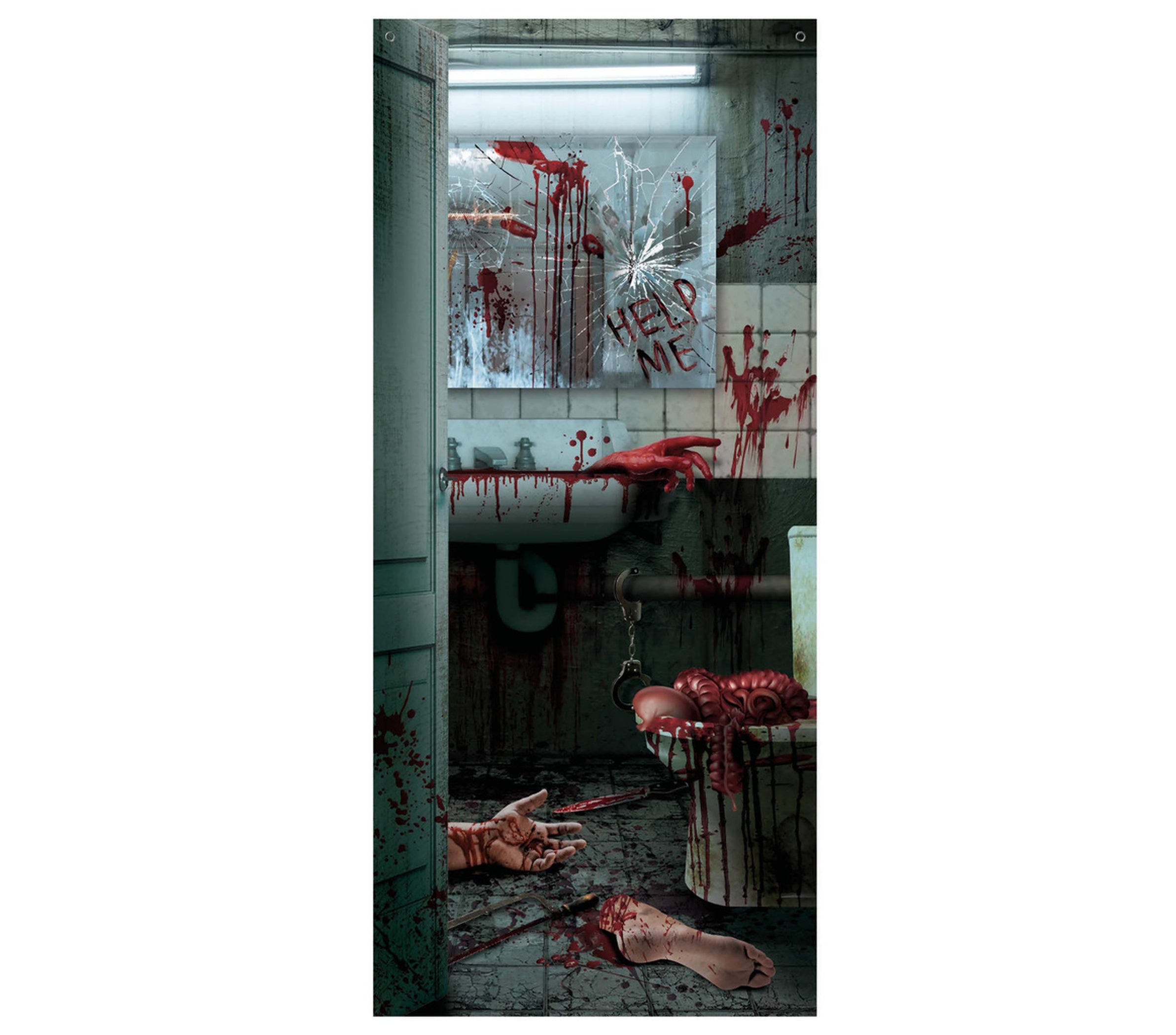 SCARY DOOR DECORATION, 80X180 CM