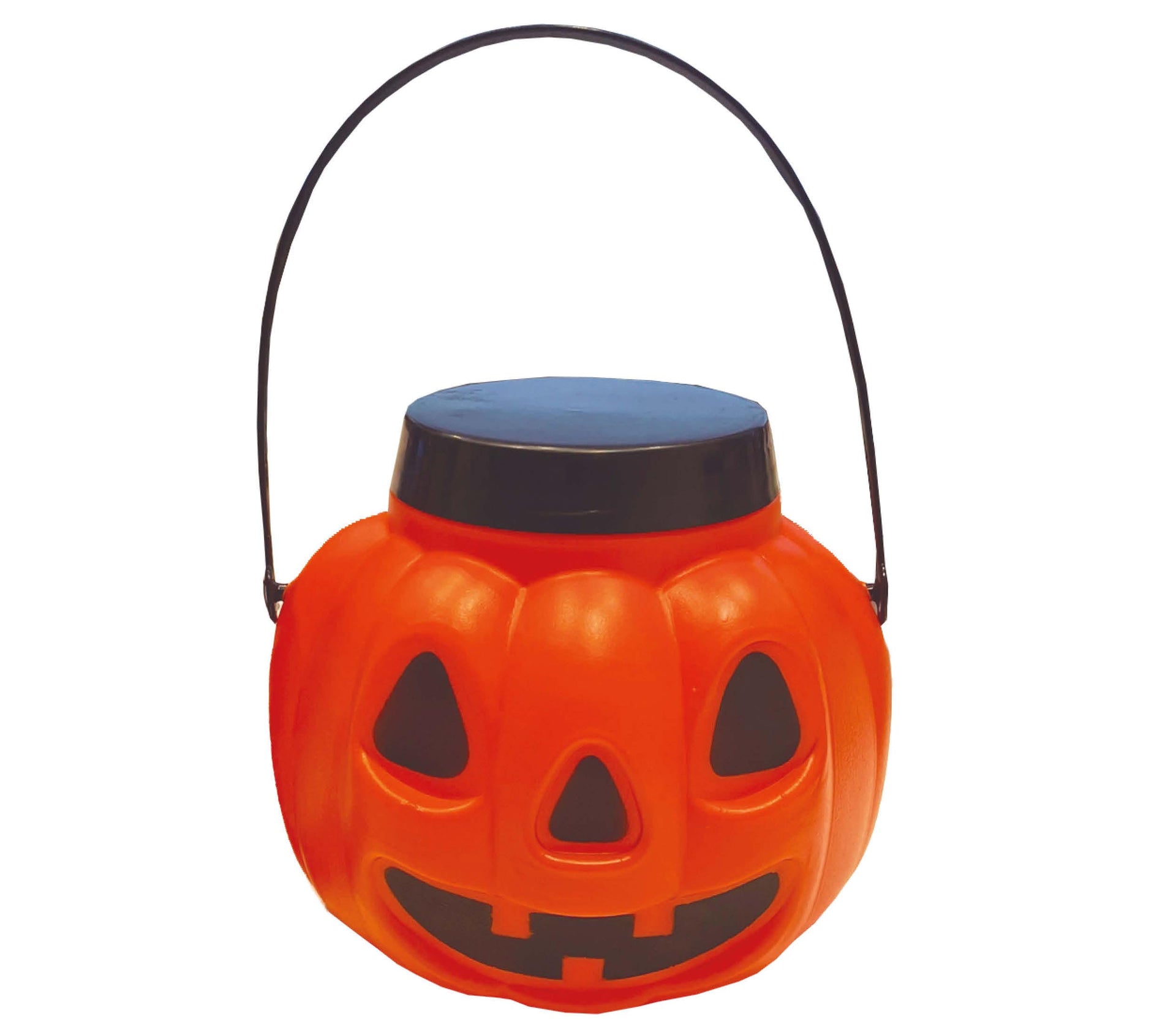 PUMPKIN BASKET WITH LID, 15 CMS.