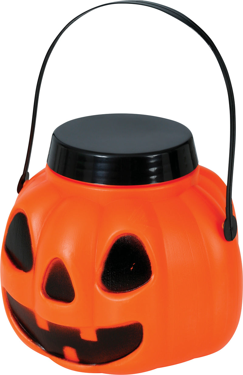 PUMPKIN BASKET WITH LID, 15 CMS.