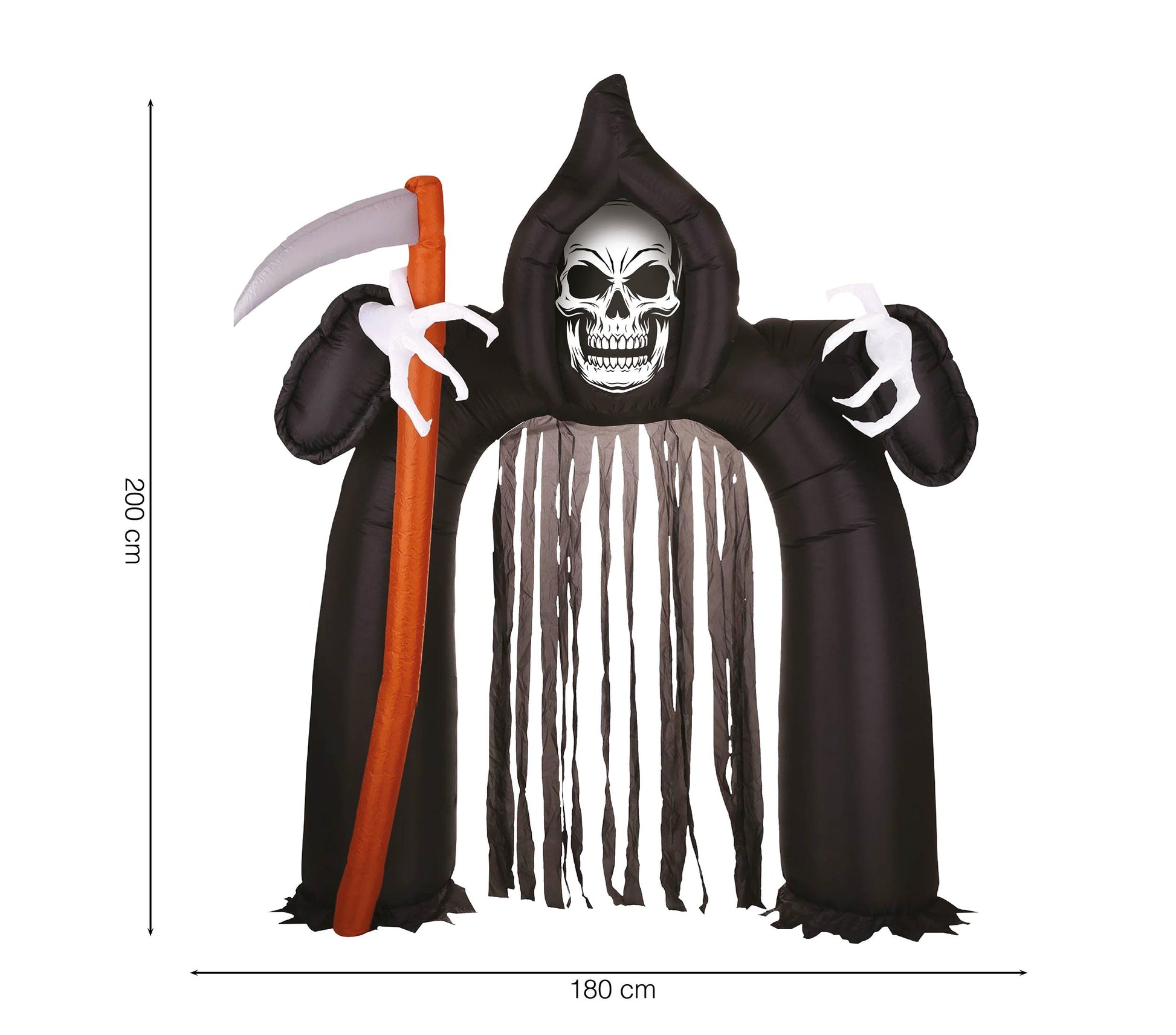 ARCH WITH CURTAIN, DEATH, INFLATABLE, 200X180 CMS.